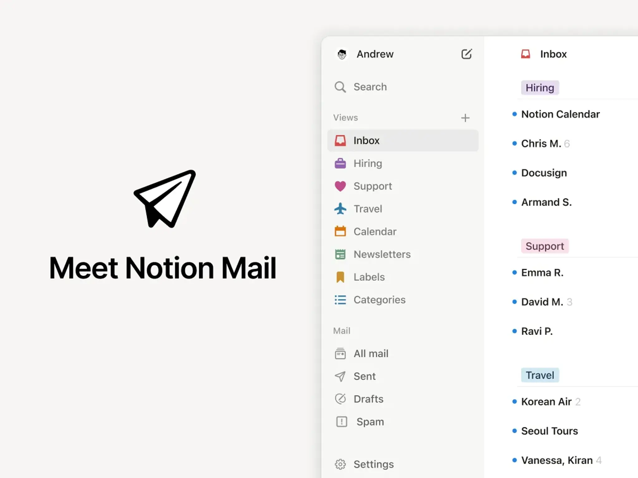 Notion Intros AI Email Client