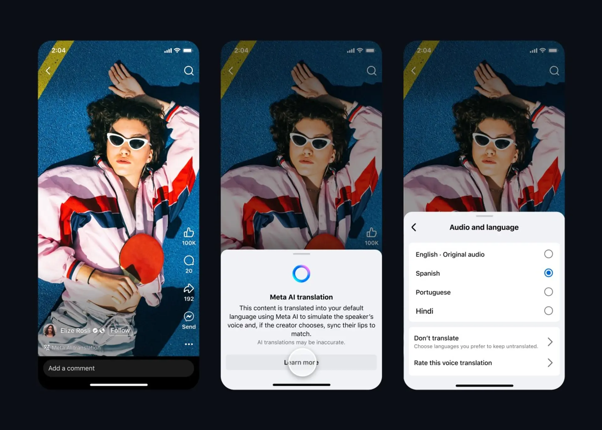 Adds Hindi, Portuguese AI translation