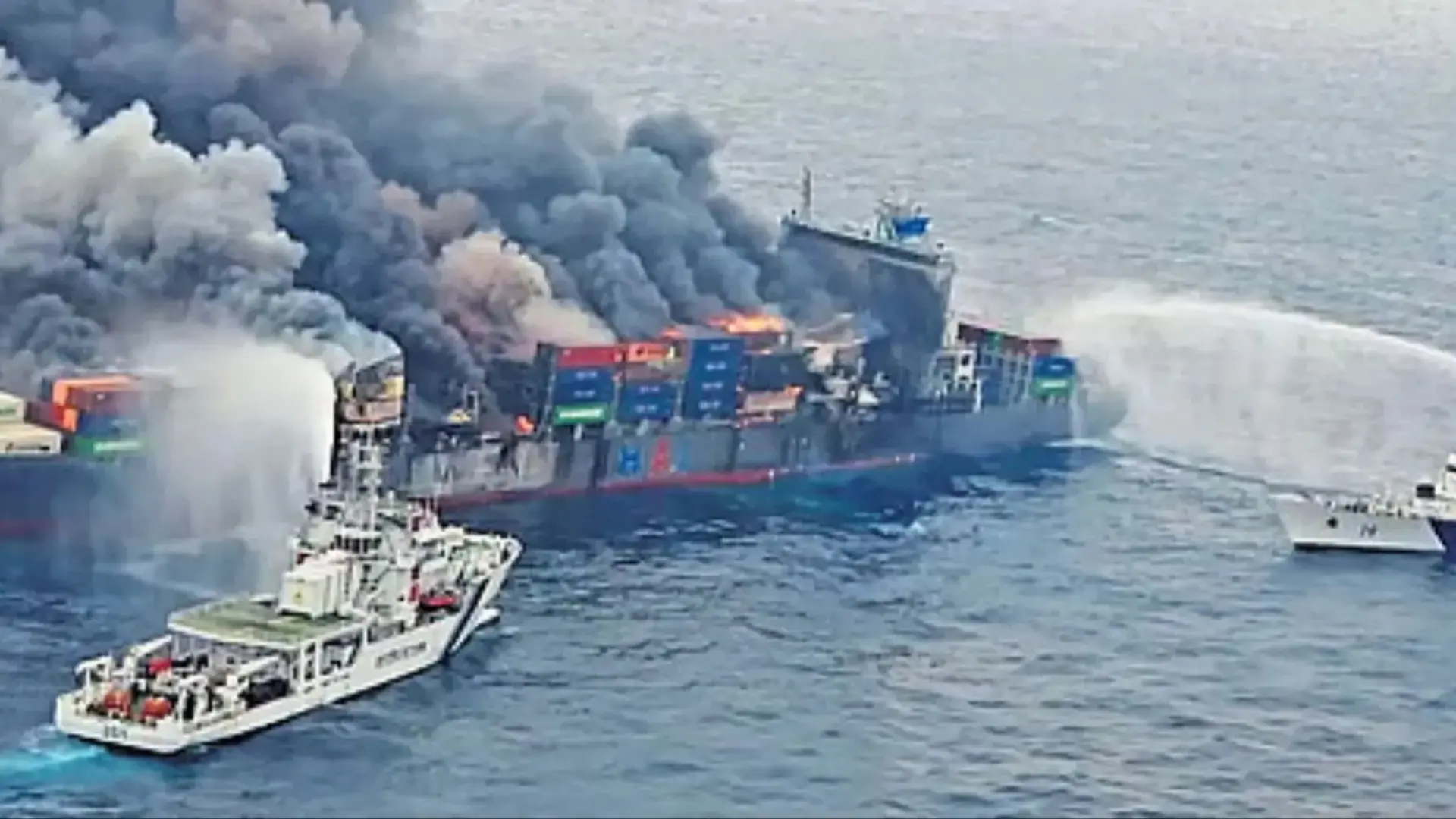 AI Battles Cargo Ship Fires